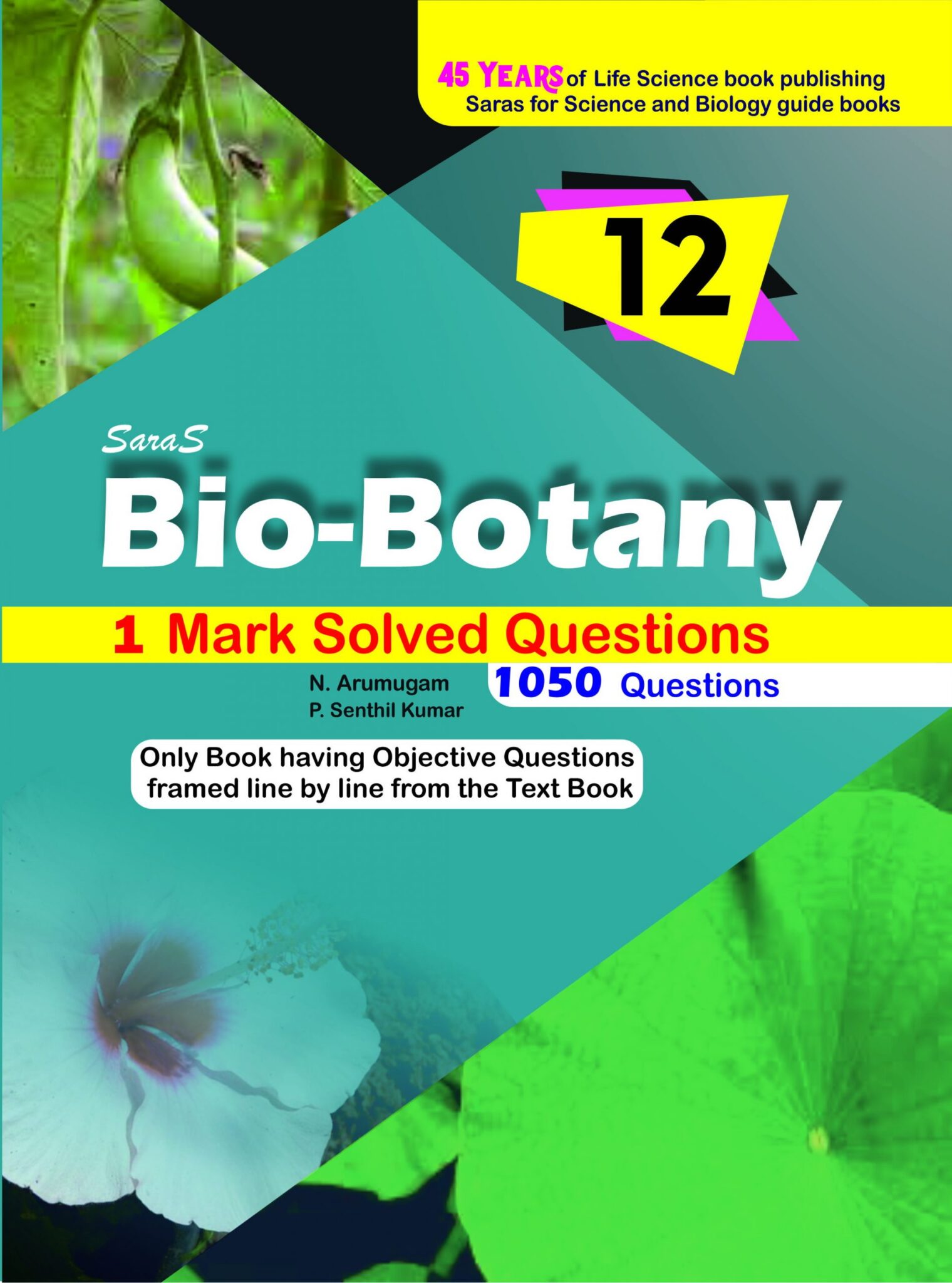 12th Bio Botany One Mark Solved Questions Saras Publication Books
