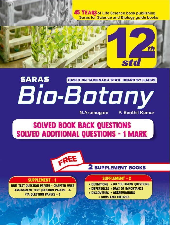 12th Bio Botany - Solved Book Back Questions - As per Tamilnadu State Board Syllabus