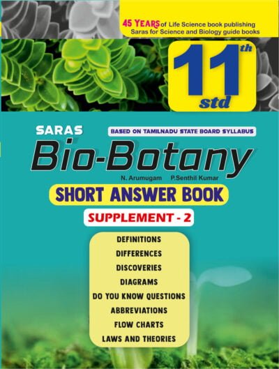Saras 11th Standard Bio Botany Short Answer Book 2020-21