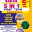 Saras 5th Standard 5 in 1 Guide Term 1 English Medium